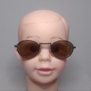 Baby brown metal frame sunglasses